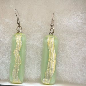 Alan Masaoka Earrings handmade glass design. Made in Carmel Valley CA